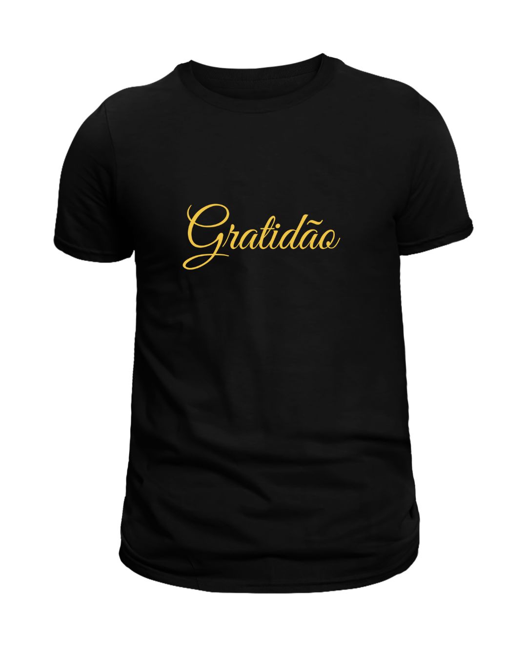 Camiseta Preta Gratidão (dourado)