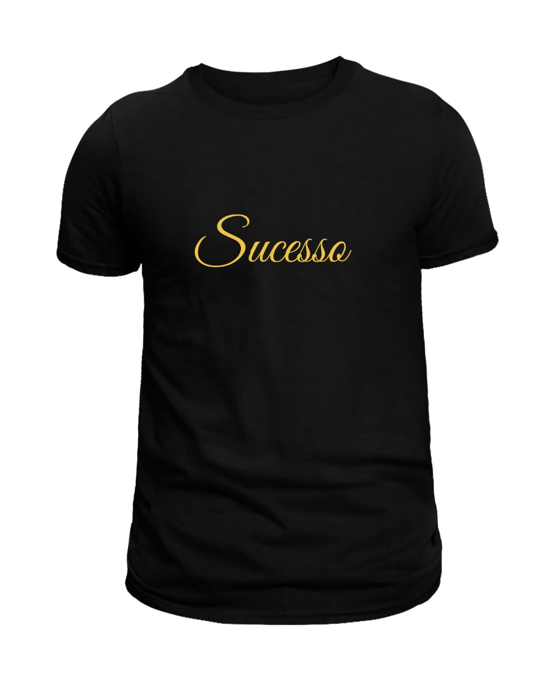 Camiseta Preta Sucesso (dourado)