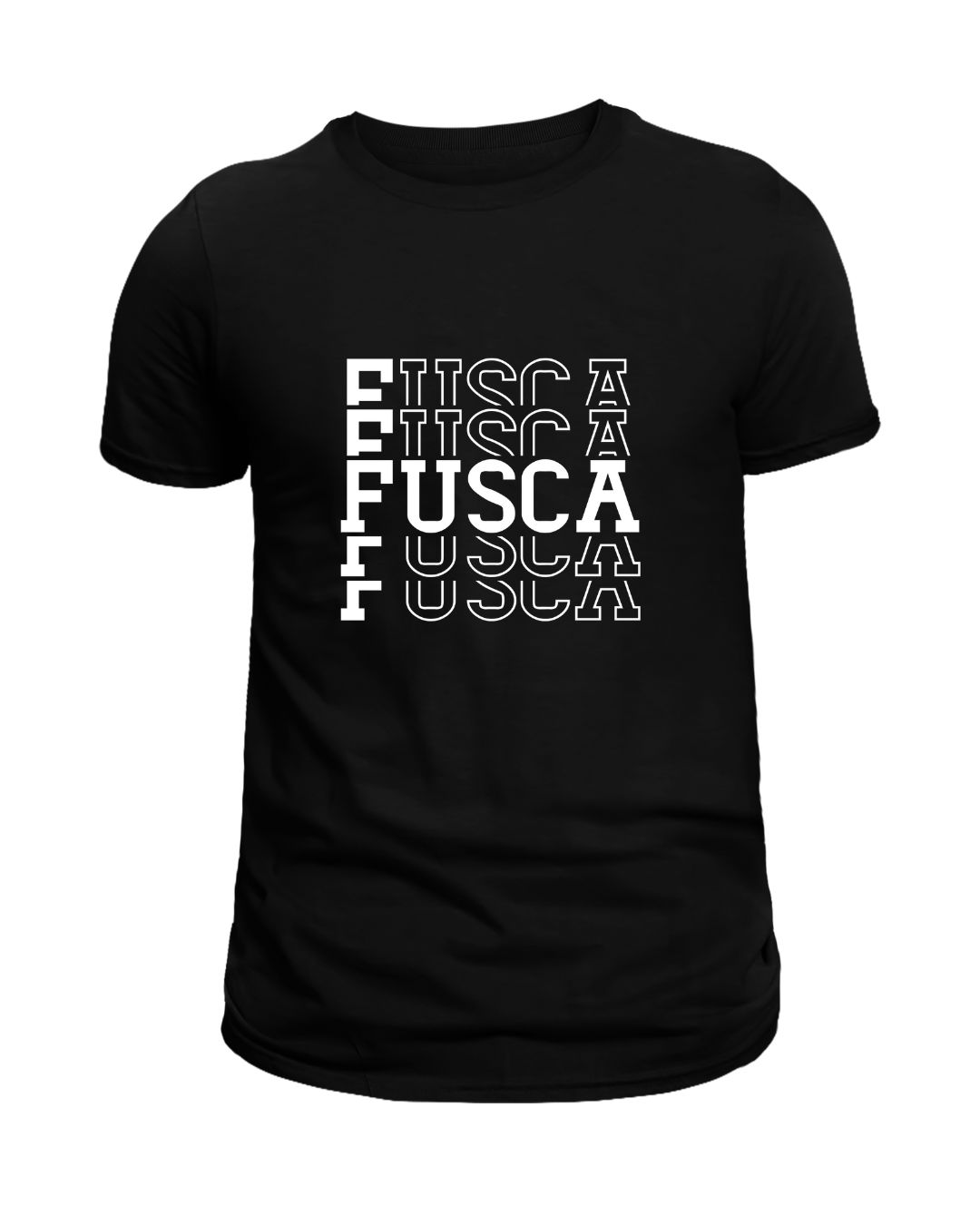 Camiseta Preta Fusca (branco)