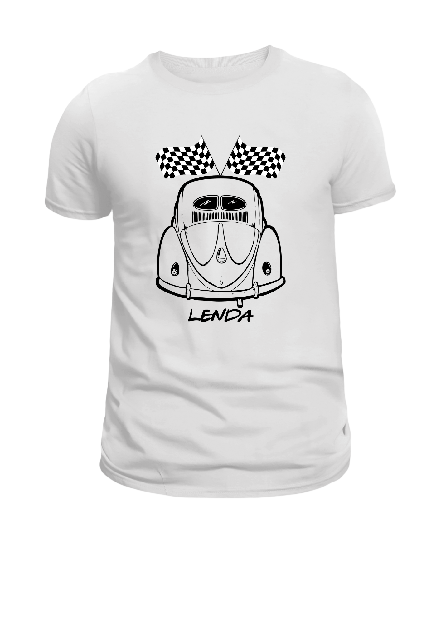 Camiseta Branca Fusca Largada